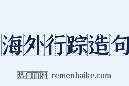 海外行踪造句是什么意思的图片